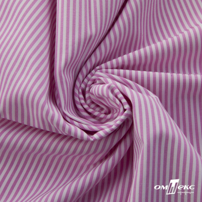 Ткань сорочечная Полоска Кенди, 115 г/м2, 58% пэ,42% хл, шир.150 см, цв.1-розовый, (арт.110) - купить в Серове. Цена 309.82 руб.