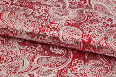 Ткань костюмная жаккард, 135 гр/м2, шир.150см, цвет красный№3 - купить в Серове. Цена 441.94 руб.