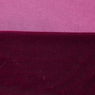 Бархат стрейч №2, 240 гр/м2, шир.160 см, (2,6 м/кг), цвет бордо - купить в Серове. Цена 748.44 руб.