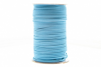 0370-1301-Шнур эластичный 3 мм, (уп.100+/-1м), цв.168 - голубой - купить в Серове. Цена: 459.62 руб.