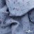 Ткань Муслин принт, 100% хлопок, 125 гр/м2, шир. 140 см, #2308 цв. 69 серо-голубой с цветком - купить в Серове. Цена 413.11 руб.