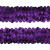 Тесьма с пайетками 12, шир. 30 мм/уп. 25+/-1 м, цвет фиолет - купить в Серове. Цена: 1 098.48 руб.