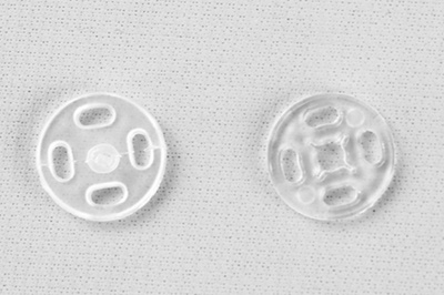 Кнопки пришивные пластиковые 11,5 мм, блистер 24шт, цв.-прозрачные - купить в Серове. Цена: 59.44 руб.