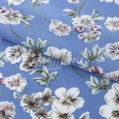 Плательная ткань "Фламенко" 12.1, 80 гр/м2, шир.150 см, принт растительный - купить в Серове. Цена 243.96 руб.